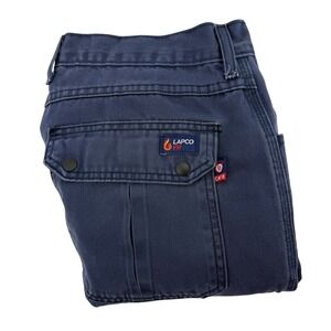 LAPCO FR Flame Resistant Cargo Pants Mens 38x30 Navy Blue‎ Work Utility